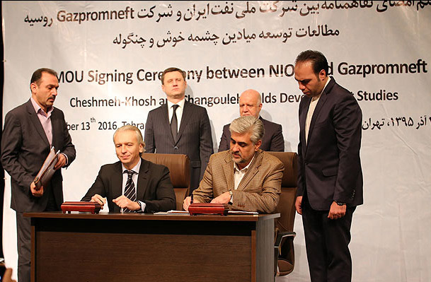 تصویر از امضای تفاهم‎نامه همکاری ایران و گازپروم نفت روسیه