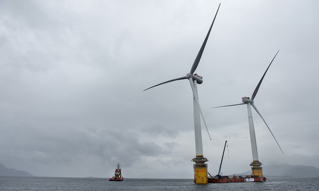 تصویر از Statoil اولین نیروگاه شناور بادی را نصب کرد