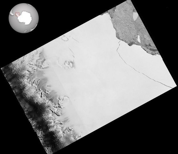 تصویر از یکی از بزرگترین توده‌های یخی از قطب جنوب جدا شد