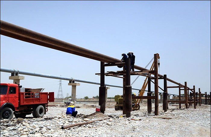 تصویر از راه‌اندازی خط لوله جدید انتقال نفت مسجدسلیمان