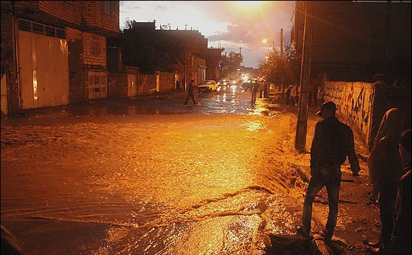 تصویر از سیلاب در شهرستان مشگین شهر خسارات ببار آورد