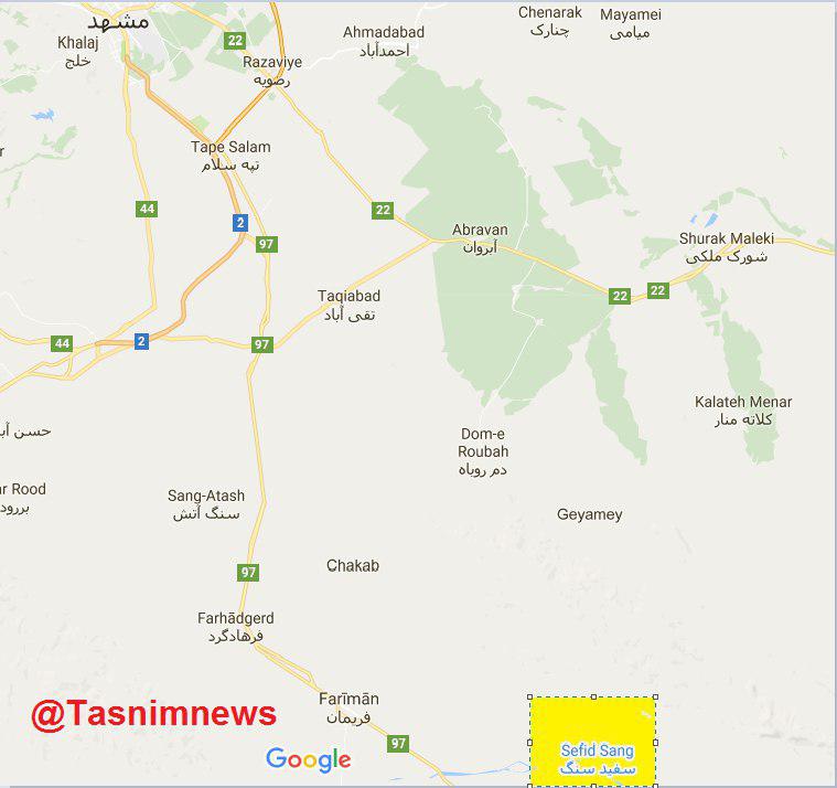 تصویر از چهار روستا در خراسان رضوی تخریب شد