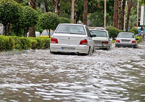 تصویر از خطر سیلاب در منطقه دز خوزستان