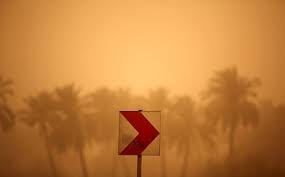 تصویر از گرد و غبار برخی مناطق خوزستان را فرا گرفت