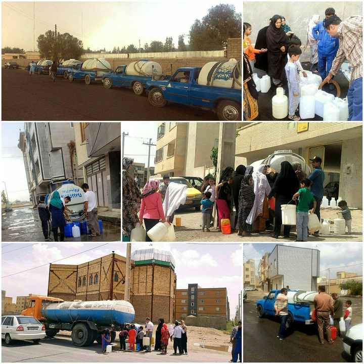 تصویر از آب زاهدان تا امشب وصل می‌شود