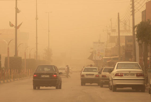 تصویر از شاخص لحظه‌ای کیفیت هوا، ناسالم در غرب کشور