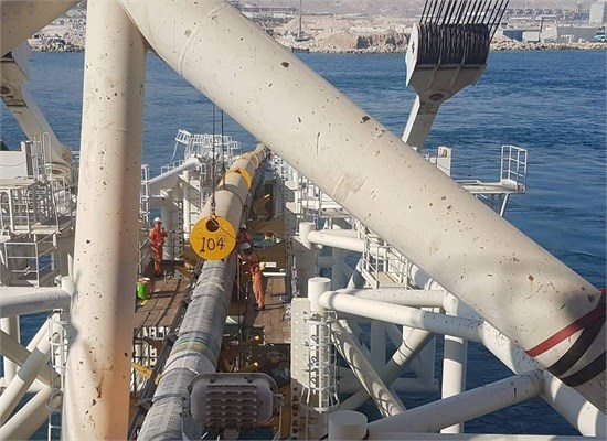 تصویر از لوله‌گذاری دریایی طرح توسعه فاز ١٣ پارس جنوبی به پایان رسید