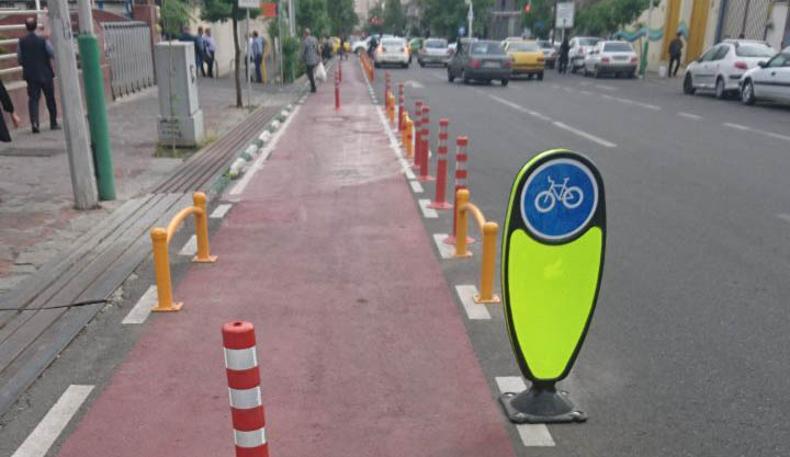 تصویر از راه اندازی «مسیر ویژه دوچرخه سواری» در معابر اصلی ورودی غربی پایتخت