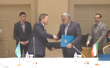 تصویر از سند همکاری‌های اقتصادی ایران و قزاقستان امضا شد