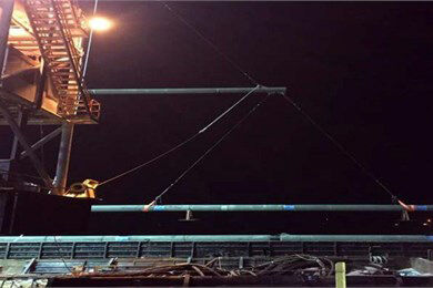 تصویر از خط لوله دریایی فاز ۱۶ پارس جنوبی تعمیر و راه‌اندازی شد