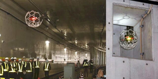 تصویر از استفاده از پهپادها برای بررسی متروی توکیو