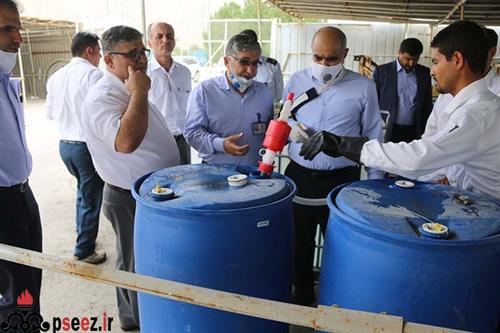 تصویر از کارگاه تولید محلول ضدعفونی در منطقه ویژه پارس راه‌اندازی شد