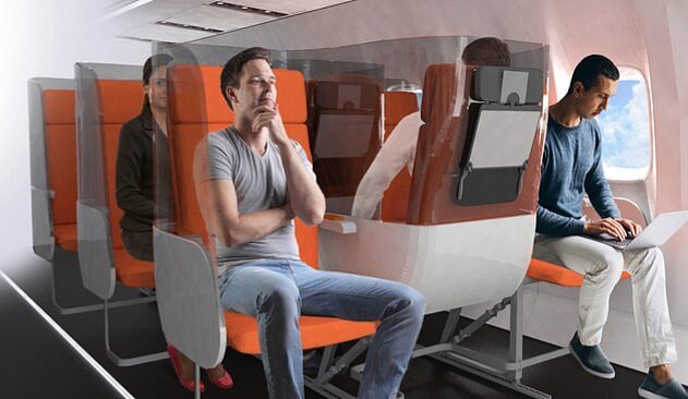 فاصله اجتماعی در هواپیما