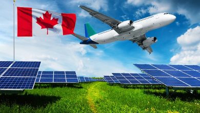 تصویر از ساخت بزرگترین مزرعه خورشیدی در فرودگاهی در کانادا