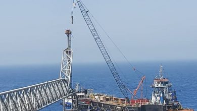 تصویر از تاج مشعل سکوی AB مجتمع ابوذر در خارک ساخته شد