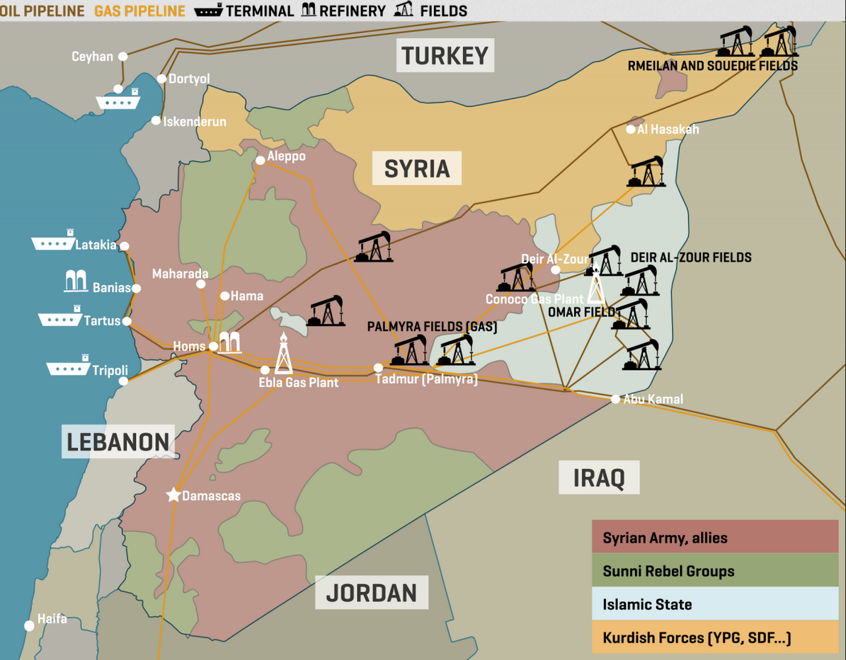 تصویر از پاتک امریکا به منابع نفتی سوری‌ها