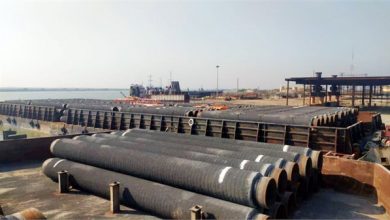 تصویر از بیش از 6 کیلومتر خط لوله دریایی پایانه نفتی جاسک بارگیری شد