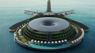 تصویر از ساخت هتل شناور در دریا با قابلیت تولید برق از طریق چرخش روزانه