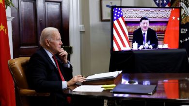 تصویر از گفتوگوی مجازی رهبران آمریکا و چین