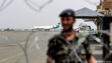 تصویر از حمله نیروهای ائتلاف به رهبری عربستان به فرودگاه صنعا