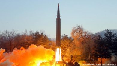 تصویر از آزمایش موشک کره شمالی همزمان با بحران اوکراین