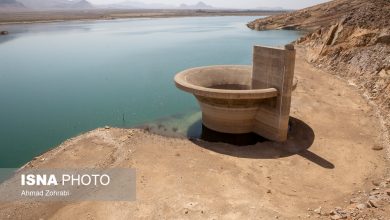تصویر از وضعیت آب سد ۱۵ خرداد، ذخیره استراتژیک آب قم