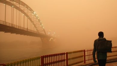 تصویر از پیشبینی خیزش گردوخاک در شمالغرب، مرکز، جنوب،جنوبشرق