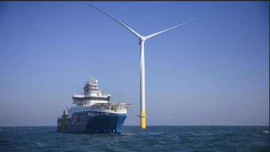 تصویر از راه اندازی بزرگترین نیروگاه بادی جهان در دریای شمال