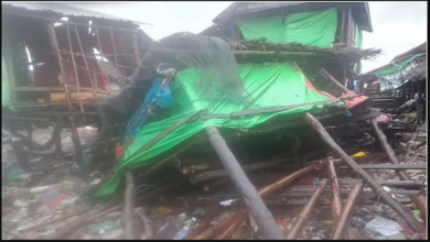 تصویر از اردوگاه آوارگان روهینگیا با طوفان موکا نابود شد