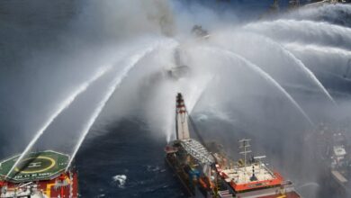 تصویر از با آتش‌سوزی در یک سکوی نفتی، پمکس ۷۰۰ هزار بشکه در تولید نفت ضرر کرد