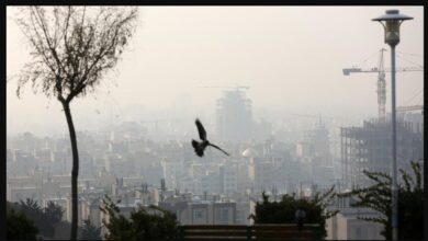 تصویر از آسمان پایتخت در آخر هفته چگونه رنگ عوض کرد؟