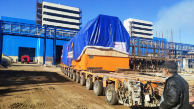 تصویر از توربین و ژنراتور طرح توسعه نکا وارد سایت نیروگاه شد