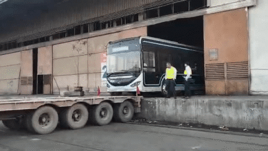 تصویر از سری دوم از اتوبوسهای برقی شهرداری تهران از بندر شهید رجایی ترخیص شد