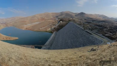 تصویر از سد آناهیتا در کرمانشاه در آستانه آبگیری است
